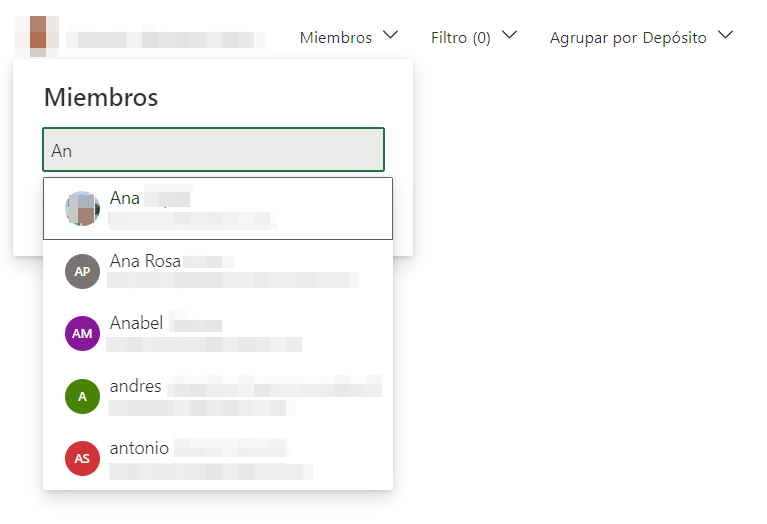 Agregar miembros al plan para usarlo de forma colaborativa
